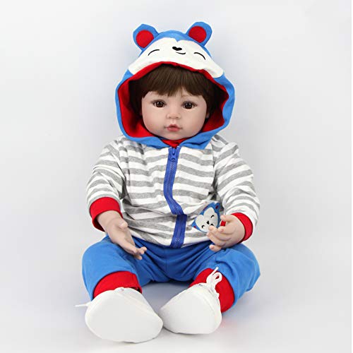ZIYIUI Muñecas Reborn 20 Inch Silicona Bebes Reborn Niños Reales Recien Nacidos Toddler niño Realista Dolls Muñecos Reborn Originales Bebe Reborn Verdadero 50 cm