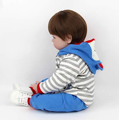 ZIYIUI Muñecas Reborn 20 Inch Silicona Bebes Reborn Niños Reales Recien Nacidos Toddler niño Realista Dolls Muñecos Reborn Originales Bebe Reborn Verdadero 50 cm