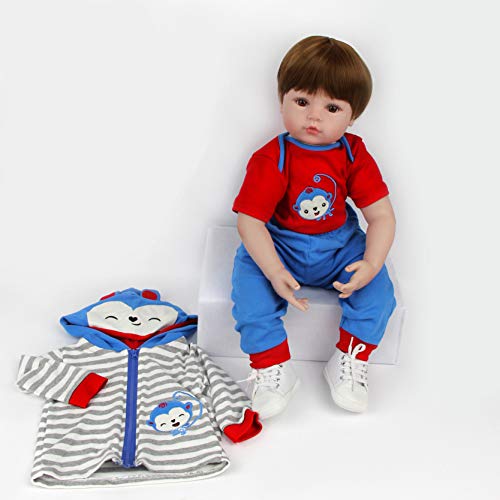 ZIYIUI Muñecas Reborn 20 Inch Silicona Bebes Reborn Niños Reales Recien Nacidos Toddler niño Realista Dolls Muñecos Reborn Originales Bebe Reborn Verdadero 50 cm
