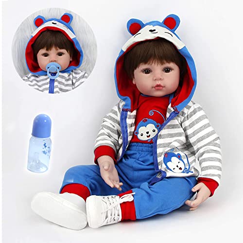 ZIYIUI Muñecas Reborn 20 Inch Silicona Bebes Reborn Niños Reales Recien Nacidos Toddler niño Realista Dolls Muñecos Reborn Originales Bebe Reborn Verdadero 50 cm