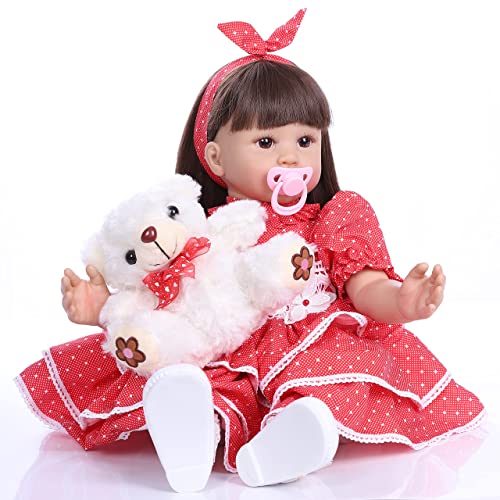 ZIYIUI Realista Reborn Muñeca Niño 24 Pulgadas 60 cm Reborn Doll Vinilo de Silicona Suave Recién Nacido para Reborn Niña Mayores de 3 años Juguete