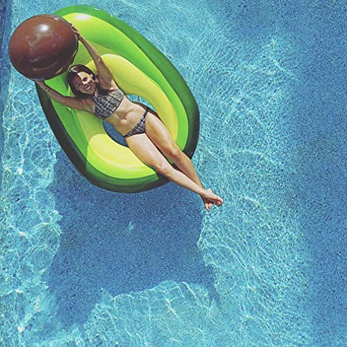 ZTGL Gigante Flotador Inflable con Bomba Hinchadora - del Aguacate, Colchoneta Hinchable de la Piscina, Sofá Cama de Aire para Adultos Niños,with Ball