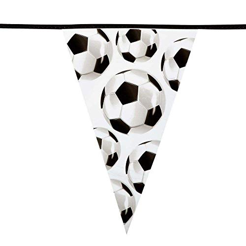 Boland- Guirnalda de banderines de 6 Metros, 30cm Fútbol, Multicolor, Taglia Unica (62500)