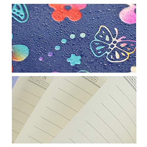 Lirener Recargable Cuaderno de Cuero PU Notebook Personal planificador Diario Organizador(Patrón de Flora), A5 Contraseña Bloc de Notas con Cerradura de combinación, Soporte para bolígrafo, 210x145mm