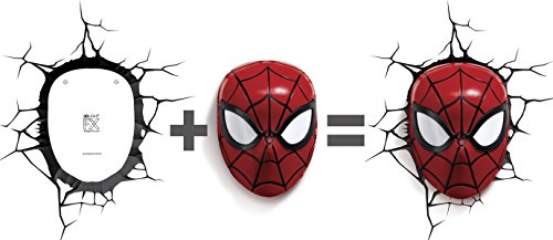 3D Light FX Lámpara de Pared LED, diseño de Marvel con Spiderman 3D de la Marca