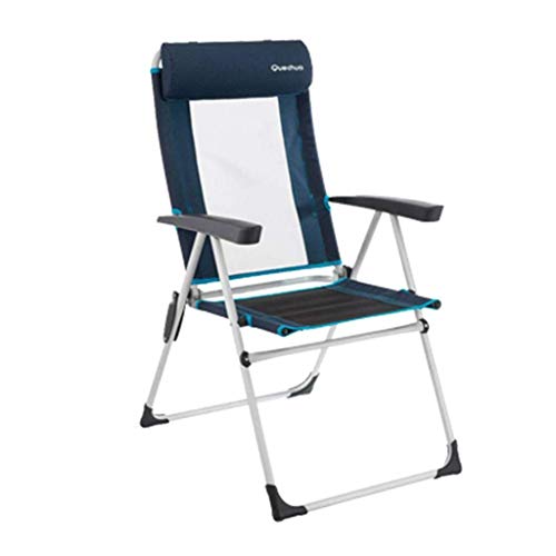 Aluminio Ligero Desplegable Pesca Silla Plegable Compacto for Trabajo Pesado Silla de Camping Picnic portátil Plegable Respaldo Silla con Brazos aijia