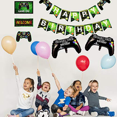 Artículos para fiestas de videojuegos, globos y decoración colgante