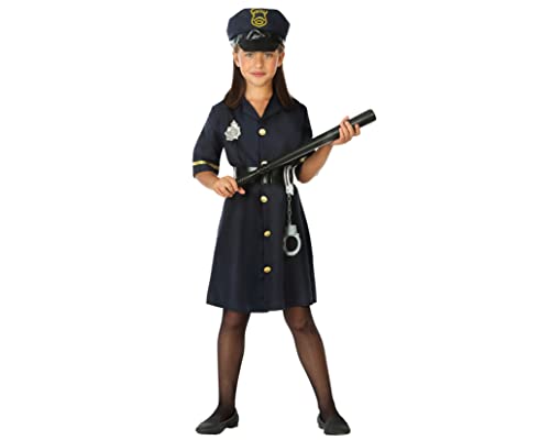 Atosa Disfraz Policia Niña Infantil Azul Marino 7 a 9 años