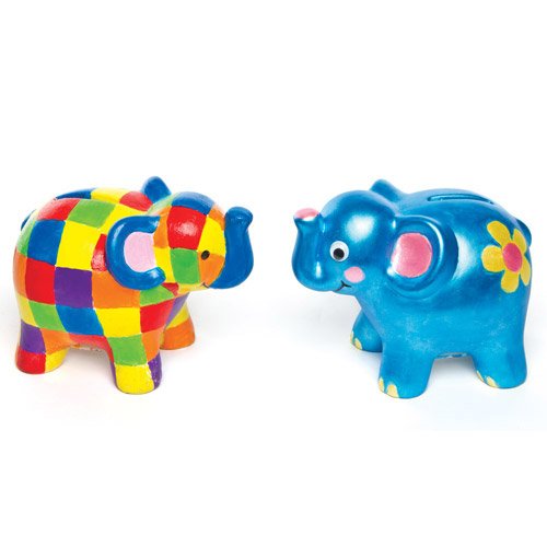 Baker Ross Huchas de Cerámica en Forma de Elefante (Caja de 2)