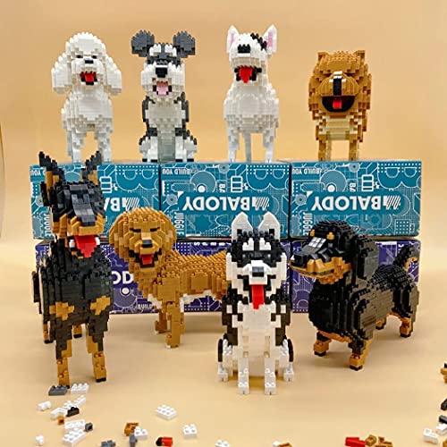 Balody Figura para armar con nanobloques. Perro Dachsund, Teckel o Salchicha