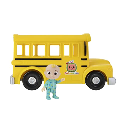 BANDAI CMW0015AZ Cocomelon - Juguete de Aprendizaje para autobús Escolar, Color Amarillo