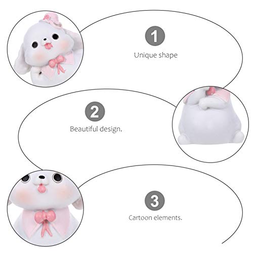 BESPORTBLE 5 Piezas Mini Figuras de Perro Juego de Juguetes Resina Realista Detallada Figuras de Cachorro Playset Cake Toppers Animales Juguete Huevos de Pascua Cesta de Peluche para Coche