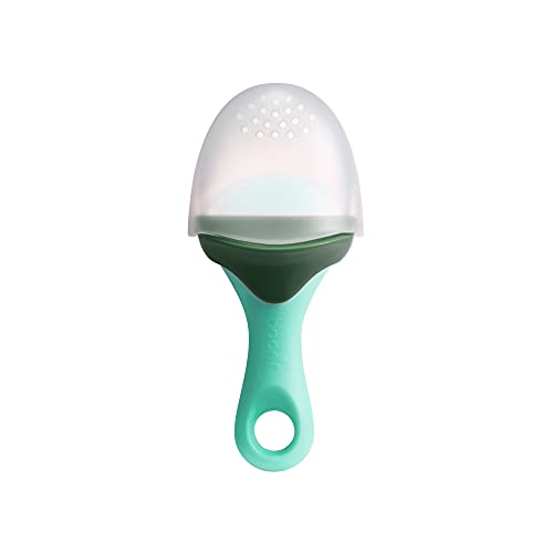 Boon bebé, Menta, Cuchara de Silicona con pequeños Agujeros, Ideal para bebés de 6 Meses (Tomy B11414)