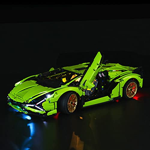 BRIKSMAX Kit de Iluminación Led para Lego Lamborghini Sián FKP 37 (con Control Remoto)