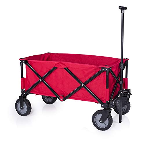 Campart Travel HC-0911 Carrito de jardín plegable, capacidad 70 kg, rojo