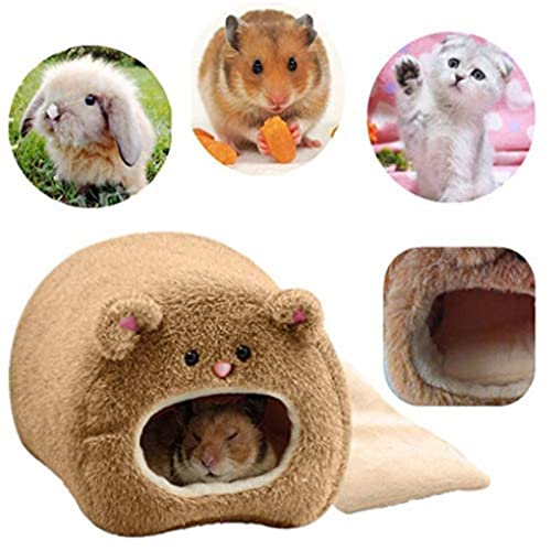 cdzhouji Pet Nest Hamster Algodón Nido Lindo Oso Forma Casero Cálido Camas Hamster Casas para Animales Pequeños Suministros para Mascotas