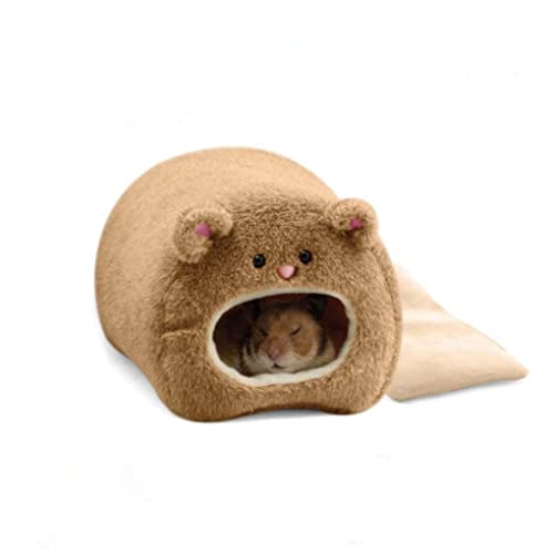 cdzhouji Pet Nest Hamster Algodón Nido Lindo Oso Forma Casero Cálido Camas Hamster Casas para Animales Pequeños Suministros para Mascotas