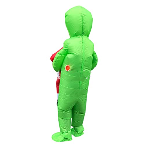 Christmas Alien Inflatable，Ropa para Adultos，Divertidos Reunión Anual Muestre la Barra Inflable Modelo Inflable，Disfraces divertidos de Navidad，Ropa de muñeca para camina A,160-190CM