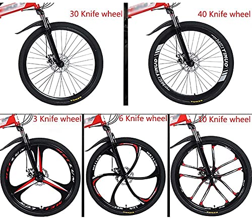 COUYY Bicicleta Plegable, Bicicleta de montaña 26 Pulgadas 21/24/27 Speed ​​Road Bike Bike Fat Bicicletas Plegables MTB Snow Beach Bicycle 24speed,27speed
