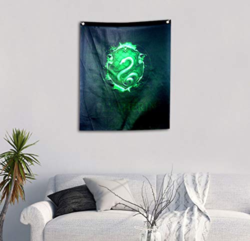 DANIFANEELLED Harry Potter Artículo para fans de Gryffindor Slytherin Ravenclaw Hufflepuff Hogwarts Decoración mágica Banner
