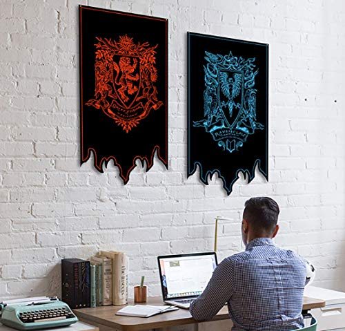 DANIFANEELLED Harry Potter Artículo para fans de Gryffindor Slytherin Ravenclaw Hufflepuff Hogwarts Decoración mágica Banner