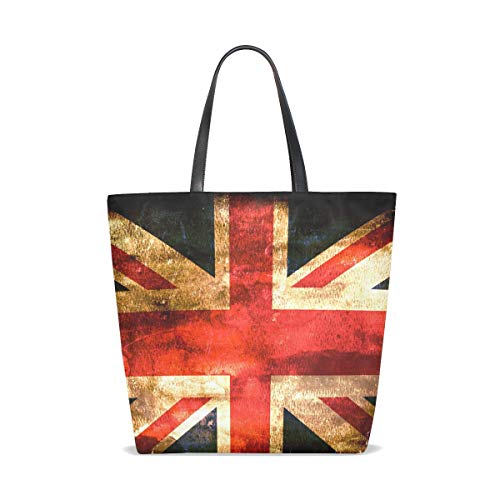 DEZIRO Vintage Bandera de Inglaterra Bolsas Totes para uso diario