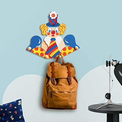 Dida - Perchero de Madera para Niños - Payaso