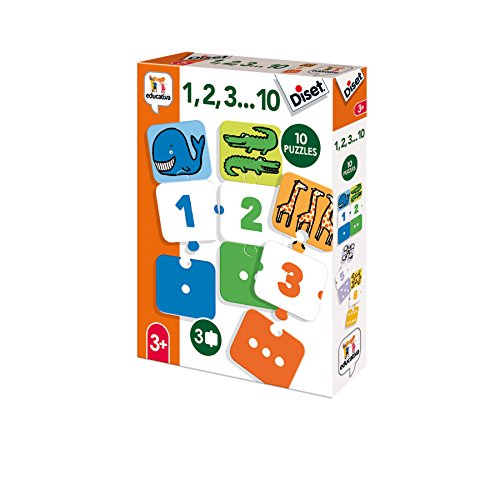 Diset- 1, 2, 3… 10 Juego Educativo, Multicolor (68955)