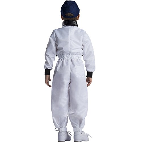 Dress Up America Atractivo traje espacial de astronauta blanco para niños