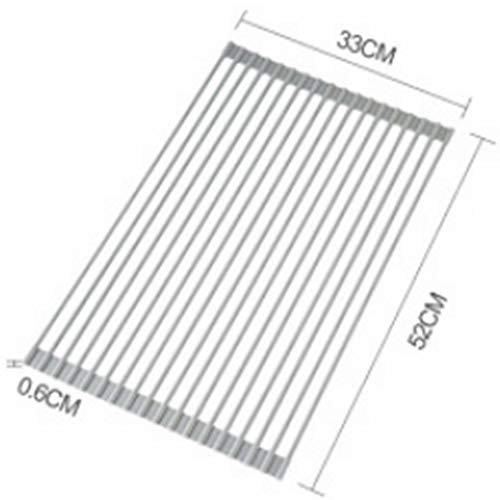 DSHUJC Rack de escurridor Plegable Escurridor de Platos antioxidante Estante de Secado de Platos antimicrobianos Estante de Secado de Fregadero de Cocina Robusto Durable,C