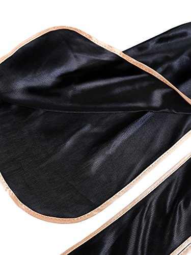 Durag de Seda Turbante de Cola Larga Gorra de Pirata de Correa Ancha Gorro Lisa (Conjunto de Colores 1)
