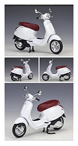 DZYWL Kits Modelos Coches Clásicos 1:12 para Piaggio Vespa Primavera 150 Scooter Modelo De Aleación Decoración Juguete Colección De Regalo Recuerdo Regalo Amor Vacaciones (Color : White)