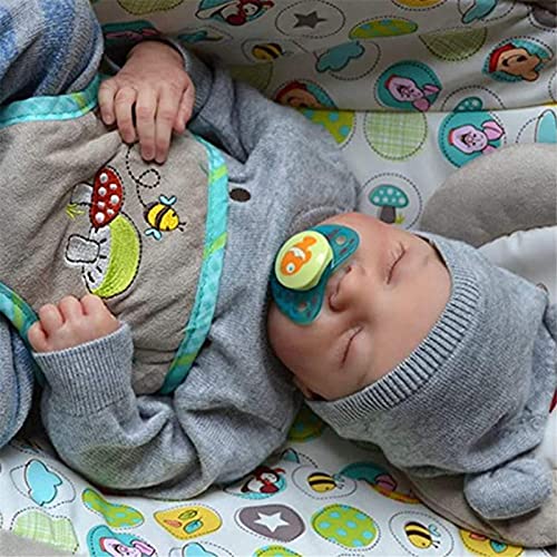 Erenhot muñecas Reborn Silicona Blanda, 19inch muñecas bebé Reborn Realista, muñeca recién Nacido Reborn Chico, Bebe Reborn Originales Bonito Regalo de Juguete para recién Nacidos