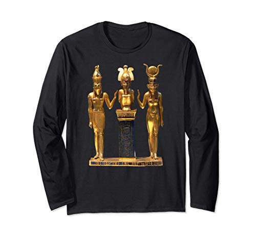 Estatua de de Horus Osiris e Isis de la Trinidad egipcia Manga Larga
