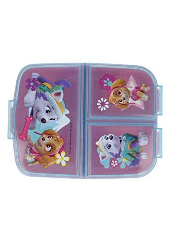 Fiambrera de la Patrulla Canina, para niños, de alta calidad, con 3 compartimentos, con pegatinas para el nombre.