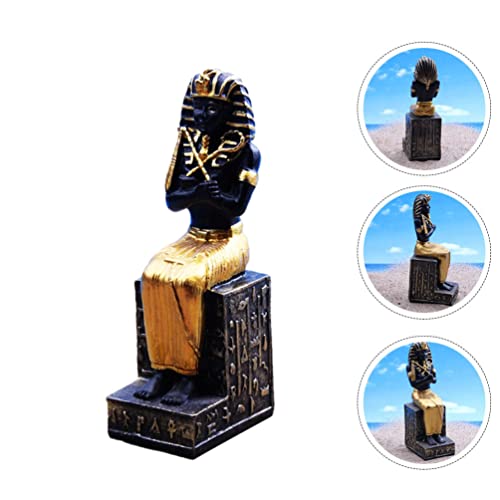 Figura de La Escultura de La Estatua del Rey Egipcio: Estatua de Faraón Egipcio Golden Uraeus Cobra Buitre Nemes Faraón Estatua Estatua Egipcia Histórico Dinastía Educativa Rey