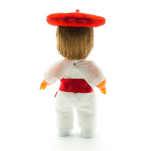 Folk Artesanía Muñeco Regional colección de 15 cm con Vestido típico Vasco San Fermines Pamplona España