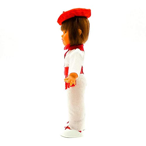 Folk Artesanía Muñeco Regional colección de 25 cm con Vestido típico Vasco San Fermines Pamplona España.