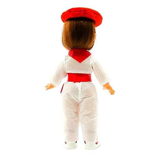 Folk Artesanía Muñeco Regional colección de 25 cm con Vestido típico Vasco San Fermines Pamplona España.