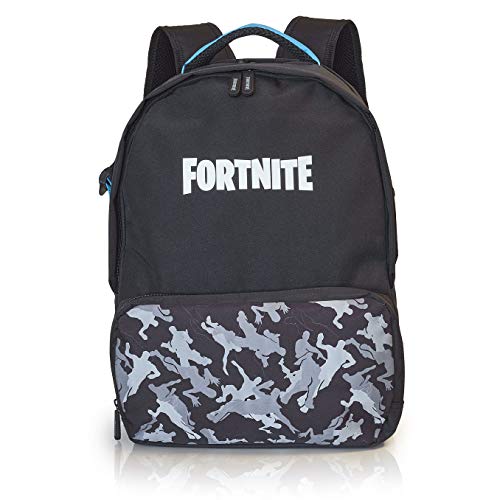 Fortnite Mochilas Escolares, Mochilas Escolares Juveniles de Gran Capacidad, Material Escolar con Merchandising Oficial (Negro/Gris)