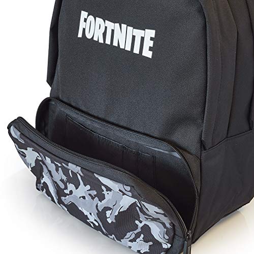 Fortnite Mochilas Escolares, Mochilas Escolares Juveniles de Gran Capacidad, Material Escolar con Merchandising Oficial (Negro/Gris)
