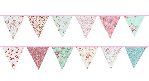 G2PLUS 36pcs Guirnalda Banderas Tela Guirnalda de Bandera Guirnaldas Coloridas Guirnalda Fiesta Guirnalda de Bandera Triangular para Boda Cumpleaños Fiesta Jardín