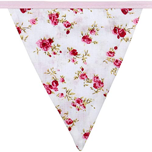 G2PLUS 36pcs Guirnalda Banderas Tela Guirnalda de Bandera Guirnaldas Coloridas Guirnalda Fiesta Guirnalda de Bandera Triangular para Boda Cumpleaños Fiesta Jardín