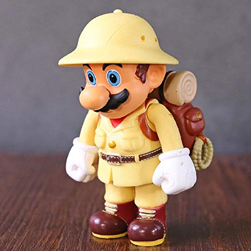 GSDGSD Traje de Super Mario Odyssey Mario Explorer Ver. Muñeca de decoración de Juguetes de Escritorio de Figura de PVC