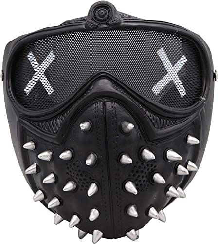 HCCTI Watch Dogs 2 Wrench Mask Marcus Legion LED Light Up 25 Expresión cambiable Máscara Brillante de Halloween para el Festival de Halloween Fiesta Cosplay Disfraz de Carnaval de Navidad
