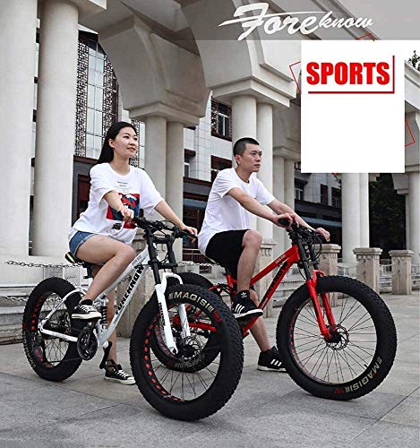 HQQ Bicicleta de montaña, Bicicleta de 26 Pulgadas 7/21/24/27 Velocidad, Variable Hombres Mujeres Estudiantes de la Bici Velocidad, Fat Tire Bicicletas de montaña for Hombre