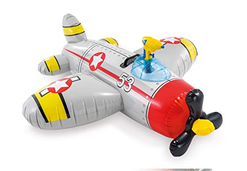 Intex Figura Avion Hinchable (132X130 CMS) con Pistola Lanza Agua, Multicolor (57537NP) , Modelos/colores Surtidos, 1 Unidad