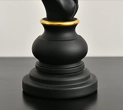 Juego de ajedrez internacional de piezas de ajedrez de resina grande de lujo King Queen War Caballo ajedrez Estatua de ajedrez para sala de estar, gabinete de vino, ventana de tienda (pequeño blanco)