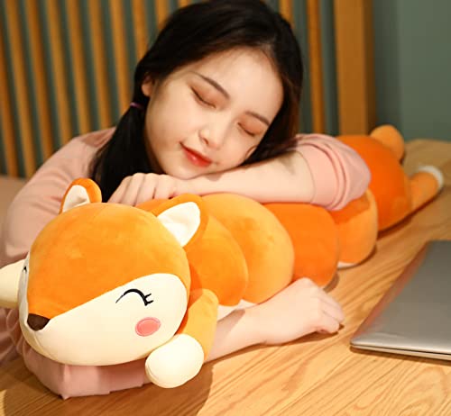 JunziWing Encantadores Juguetes De Peluche De Zorro, Almohada Larga De Dibujos Animados, Muñecos De Oruga Convertidos En Animales, para Niños Y Niñas, Regalos De 85 Cm