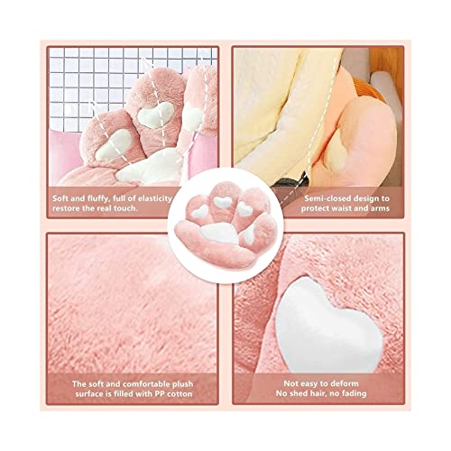 KeYou Peluche Oso Palm Palm Cojín con Forma de corazón Asiento Lazy Sofa Cat Claw Lindo Asiento Suave Peluche Bear Paw Formado Acogedor Almohada Colorido Animal Decoración Almohada Juguetes
